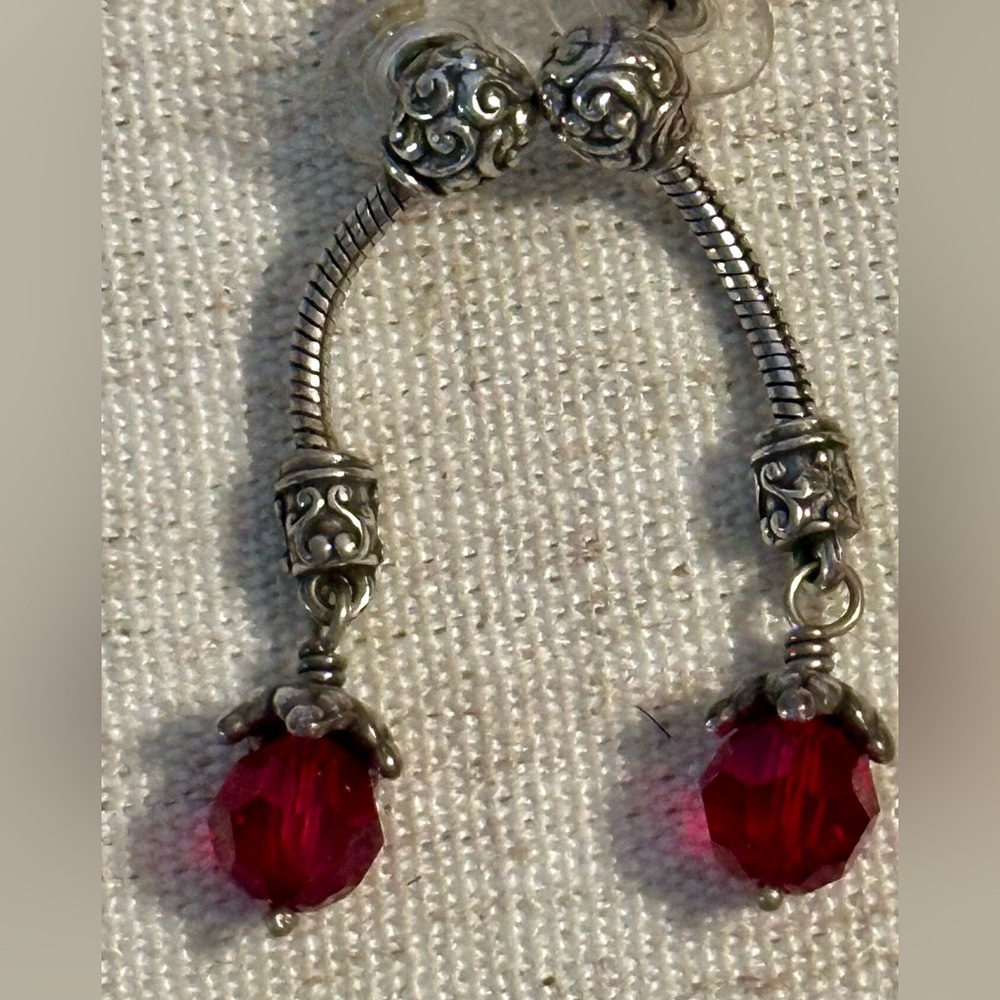 Ruby Red Earrings - image 1